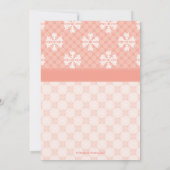 ピンクの雪片Sweet sixteen招待状 招待状 (裏面)