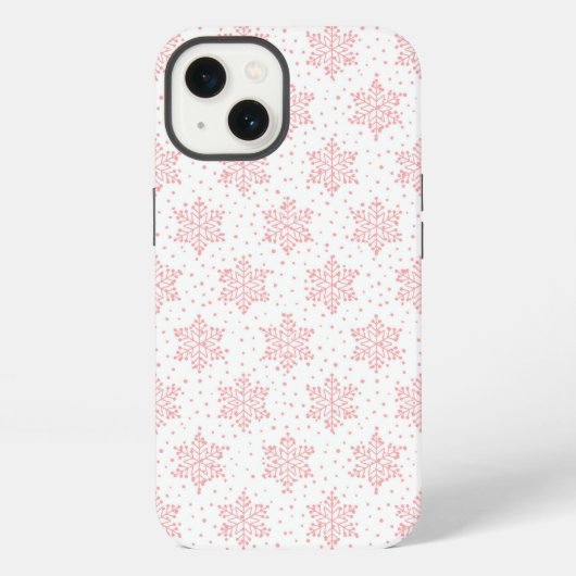 ピンクの雪 iPhoneケース (裏面)