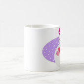 ピンクの雪Galのマグ コーヒーマグカップ (中央)