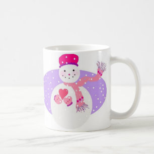ピンクの雪Galのマグ コーヒーマグカップ
