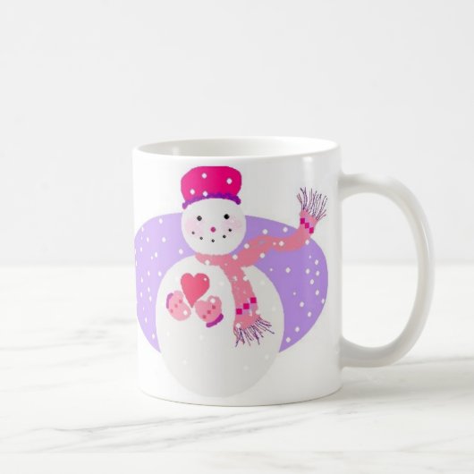 ピンクの雪Galのマグ コーヒーマグカップ (右)