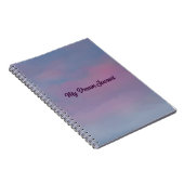 ピンクの雲と星の夢のジャーナルのノート ノートブック (右側)