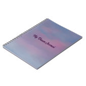 ピンクの雲と星の夢のジャーナルのノート ノートブック (左側)