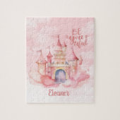 ピンクの雲に美しい宮殿をカスタマイズ ジグソーパズル (縦)