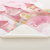 ピンクの雲の上で愛される宮殿 シェルパブランケット (3/4)