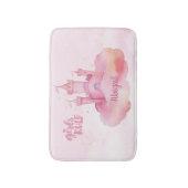 ピンクの雲の上のガールルールパレス バスマット (正面縦)