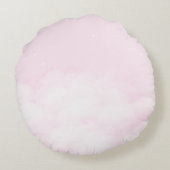 ピンクの雲の上のガールルールパレス ラウンドクッション (裏面)