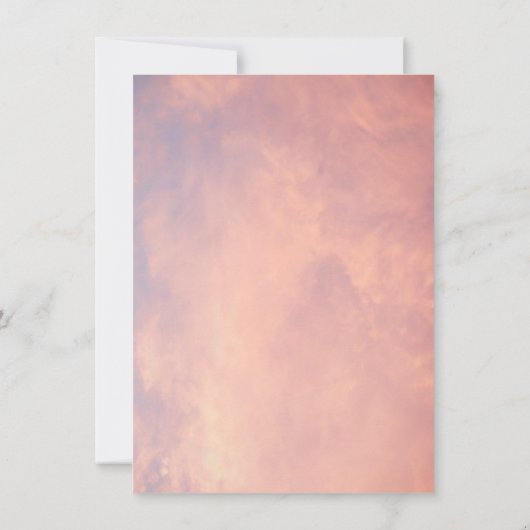 ピンクの雲の夢のような天空の赤ちゃんシャワー 招待状 (裏面)