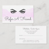 ピンクの雲の目まぶしメイクアップアーティスト 紹介カード (正面/裏面)