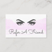 ピンクの雲の目まぶしメイクアップアーティスト 紹介カード (正面)