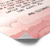 ピンクの雲の鳥の高いことわざの高騰やる気を起こさせる ポスター (角)