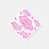 ピンクの雲パステル星の花嫁ガーリーモダン スタンダードカクテルナプキン (角)