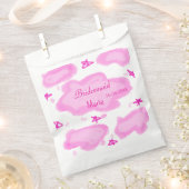 ピンクの雲パステル星の花嫁ガーリーモダン フェイバーバッグ (クリップ留めされた状態)