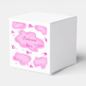 ピンクの雲パステル星の花嫁ガーリーモダン フェイバーボックス (裏面サイド)