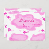 ピンクの雲パステル星の花嫁ガーリーモダン ポストカード (正面/裏面)