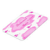 ピンクの雲パステル星の花嫁ガーリーモダン マグネット (左側)