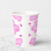 ピンクの雲パステル星の花嫁ガーリーモダン 紙コップ (左)