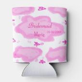 ピンクの雲パステル星の花嫁ガーリーモダン 缶クーラー (裏面)