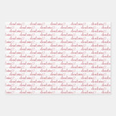 ピンクの雲9テディベアの女の子の赤ちゃんシャワー ラッピングペーパーシート (正面3)