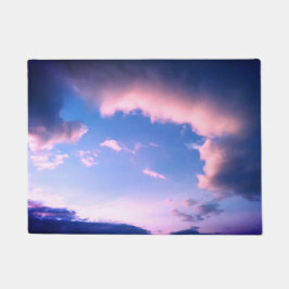 ピンクの雲 ドアマット