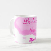 ピンクの雲 パステル 星 ブライズメイド ガーリー モダン コーヒーマグカップ (正面左)