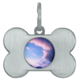 ピンクの雲 ペットネームタグ