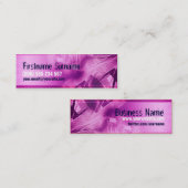 ピンクの電子サイエンスフィクションのプロフィールの名刺 スキニー名刺 (正面/裏面)