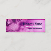 ピンクの電子サイエンスフィクションのプロフィールの名刺 スキニー名刺 (裏面)