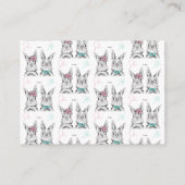 ピンクの青いバンニー性別おむつラッフルを明らかにする エンクロージャーカード (裏面)