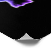 ピンクの青い紫の水色の蘭のパターン ポスター (角)