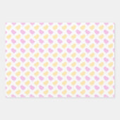 ピンクの青い紫の緑の黄色のイースターバニー ラッピングペーパーシート (正面3)