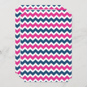 ピンクの青く航海のでカスタムな《キリスト教》洗礼式や命名式の招待状 招待状 (正面/裏面)