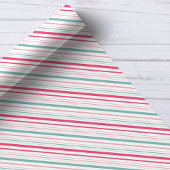 ピンクの青と白の性別の表示のストライプ ラッピングペーパー