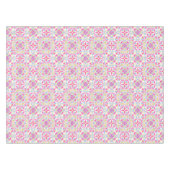 ピンクの青と緑の万華鏡のように千変万化するパターンパターン テーブルクロス (正面(横))