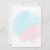 ピンクの青の性別は、パーティーの招待状ブルーまたはピンクを明らかにする 招待状 (裏面)