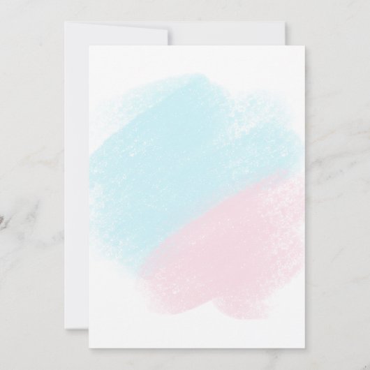 ピンクの青の性別は、パーティーの招待状ブルーまたはピンクを明らかにする 招待状 (裏面)