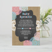 ピンクの青色児は振りかけます 招待状 (スタンド正面)