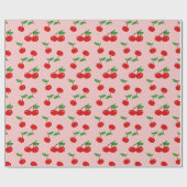 ピンクの非常に正気でないさくらんぼ ラッピングペーパー (フラット)