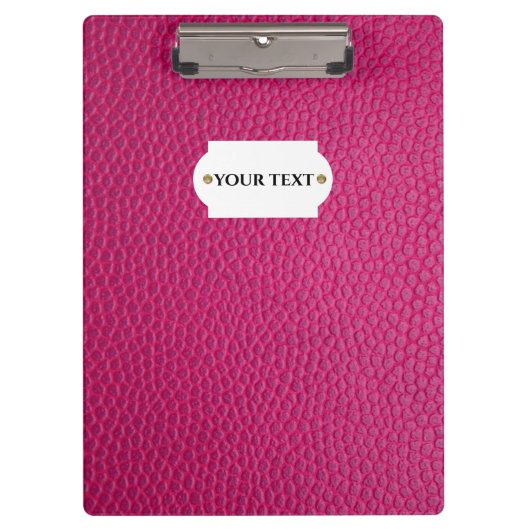 ピンクの革のクリップボード クリップボード (正面)