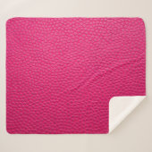 ピンクの革のテクスチャスキン シェルパブランケット (正面(横))