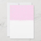 ピンクの靴の両親 女の子 ベビーシャワー 招待状 (裏面)