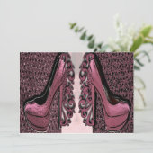 ピンクの靴の招待状 招待状 (スタンド正面)