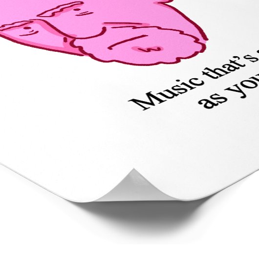 ピンクの音楽おもしろい心理学パンプンのポスター ポスター (角)