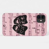 ピンクの音楽とシアターマスク Case-Mate iPhoneケース (裏面(横))