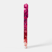 ピンクの音楽スピーカーと絵を描（ばちゃばちゃ）跳ねる iPhoneケース (右側面)