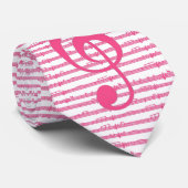 ピンクの音符のトレブルクレフ、 音符記号ネクタイ ネクタイ (ロール)