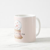 ピンクの頬紅 愛は空気中にある 赤いハート コーヒーマグカップ (正面右)