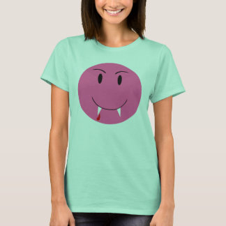 ピンクの顔とヴァンパイアFangs Tシャツ
