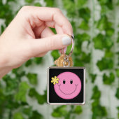 ピンクの顔 キーホルダー (手)