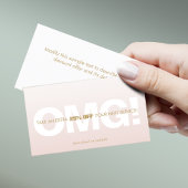 ピンクの顧客割引ロイヤリティクーポンサロンスパ 割引カード